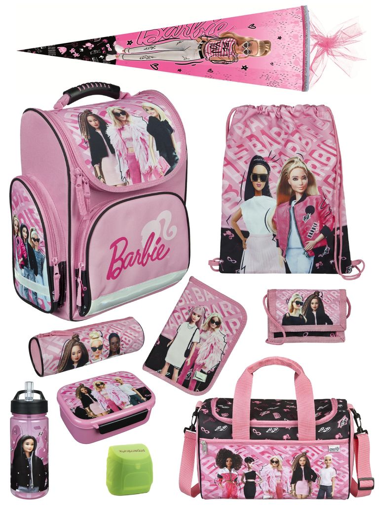 Mädchen Schulranzen 1. Klasse in Rosa mit Barbie Motiv Produktbild 