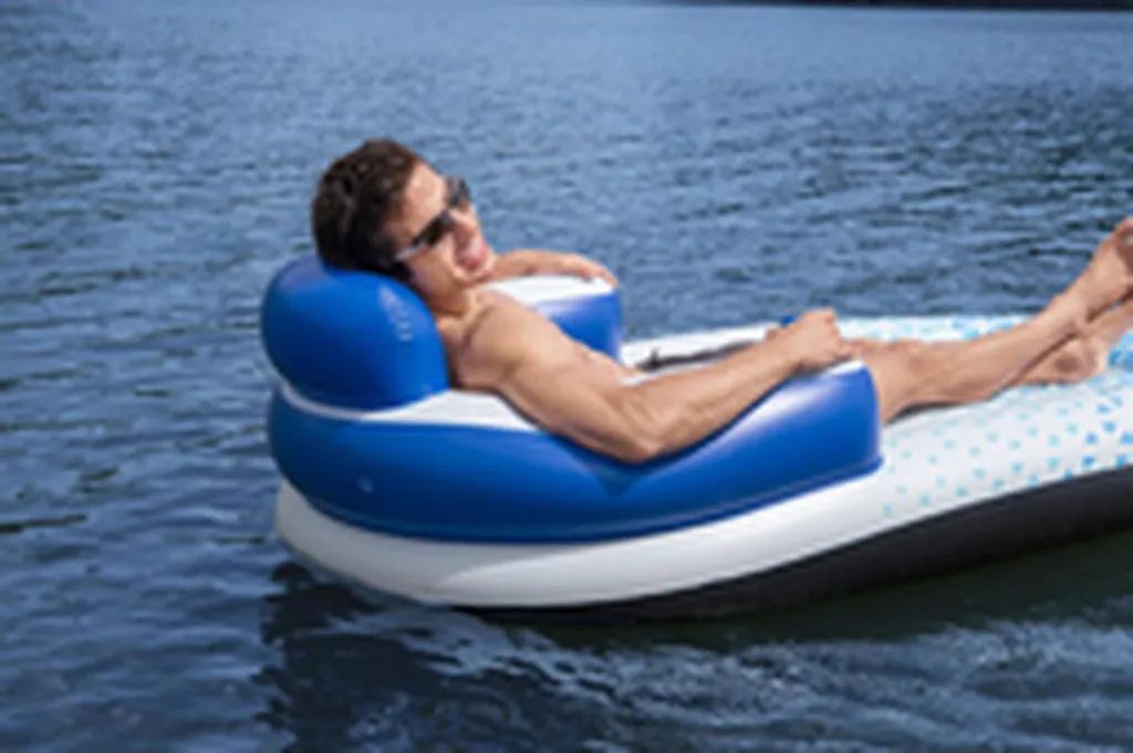 Fauteuil Gonflable de Piscine 191x107 cm avec Dossier Hydro-Force