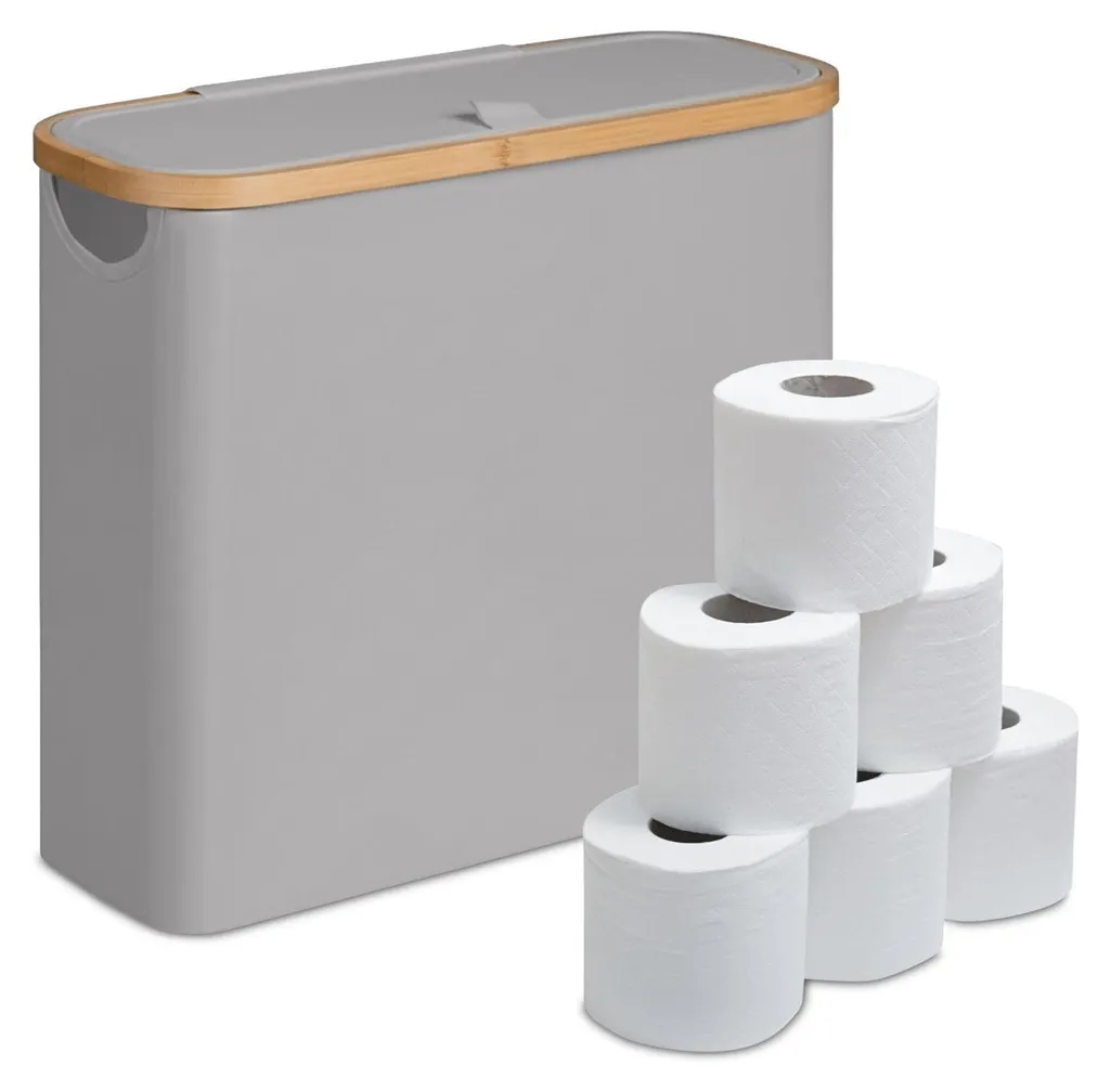 Porte-papier toilette en tissu 12 rouleaux pour gagner de la place aux toilettes