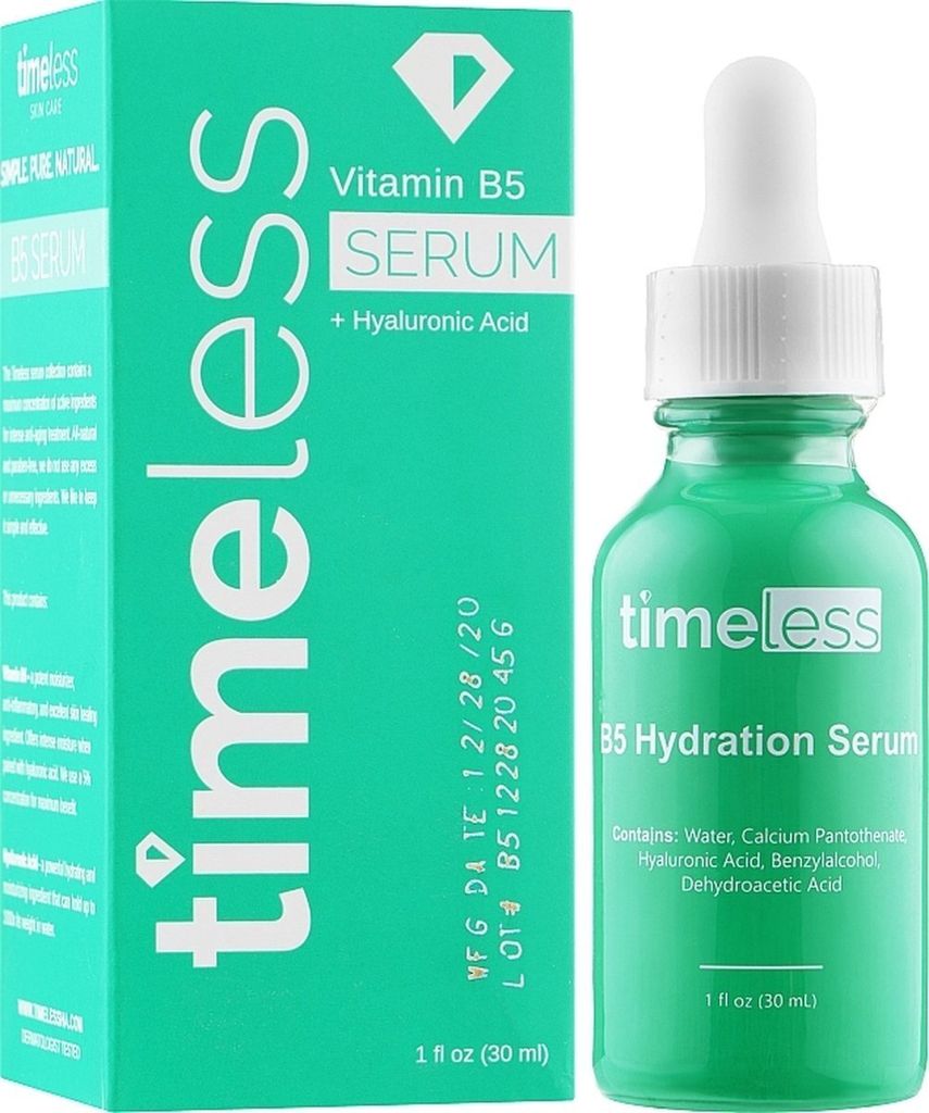 Timeless Vitamin-B5-Serum – Anti-Aging – Nährt und beruhigt problematische Haut – Zeitloses Vitamin-B5-Serum – Alle Hauttypen – Empfindl...