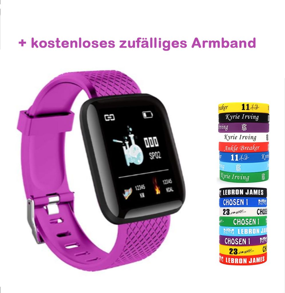 Damen Smartwatch Bluetooth Smart Armband Fitness Tracker Blutdruck Pulsuhr IP67 