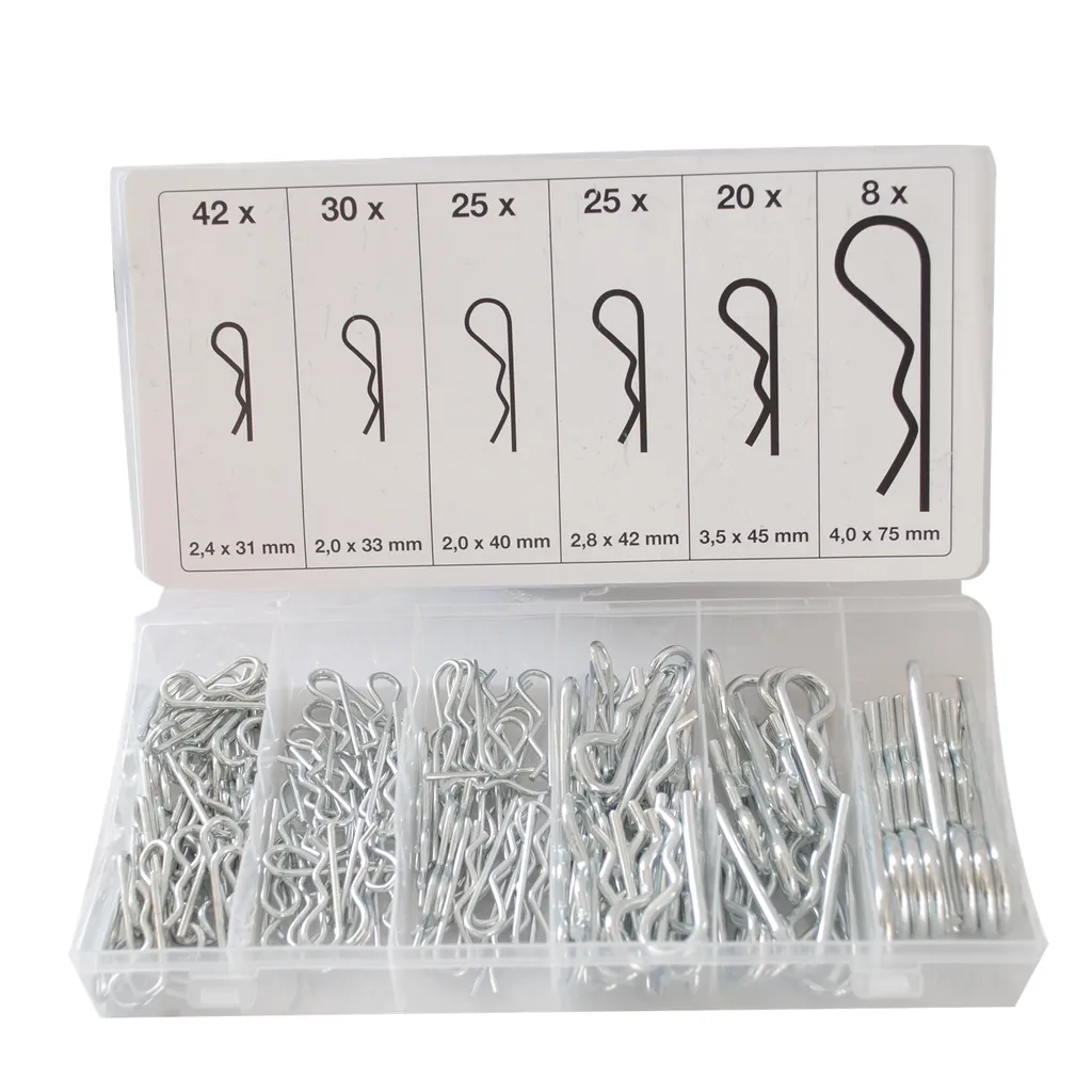 Set Professionale CCLIFE 150 R-Clips | Copiglie Zincate DIN Standard - 1