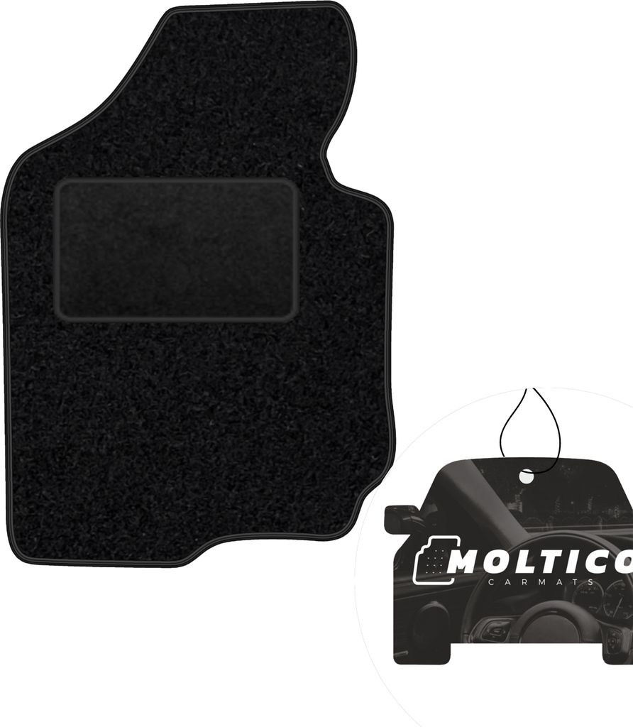 moto-MOLTICO Fahrer Fußmatte Auto Velours Fahrerseite Autoteppiche Schwarz Fahrermatte 1-teilig passend für Kia Carens 2006-2012