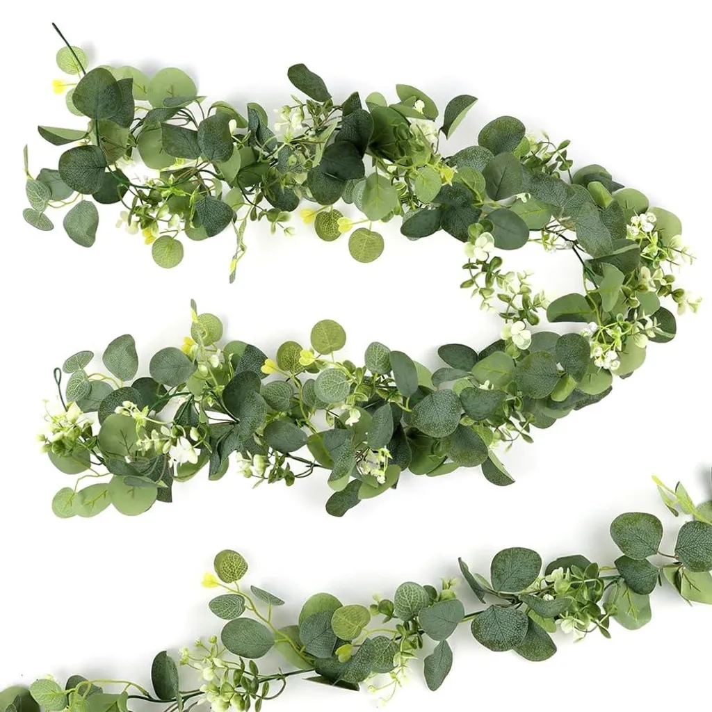 Guirlande d'eucalyptus artificielle verte 180cm plante suspendue