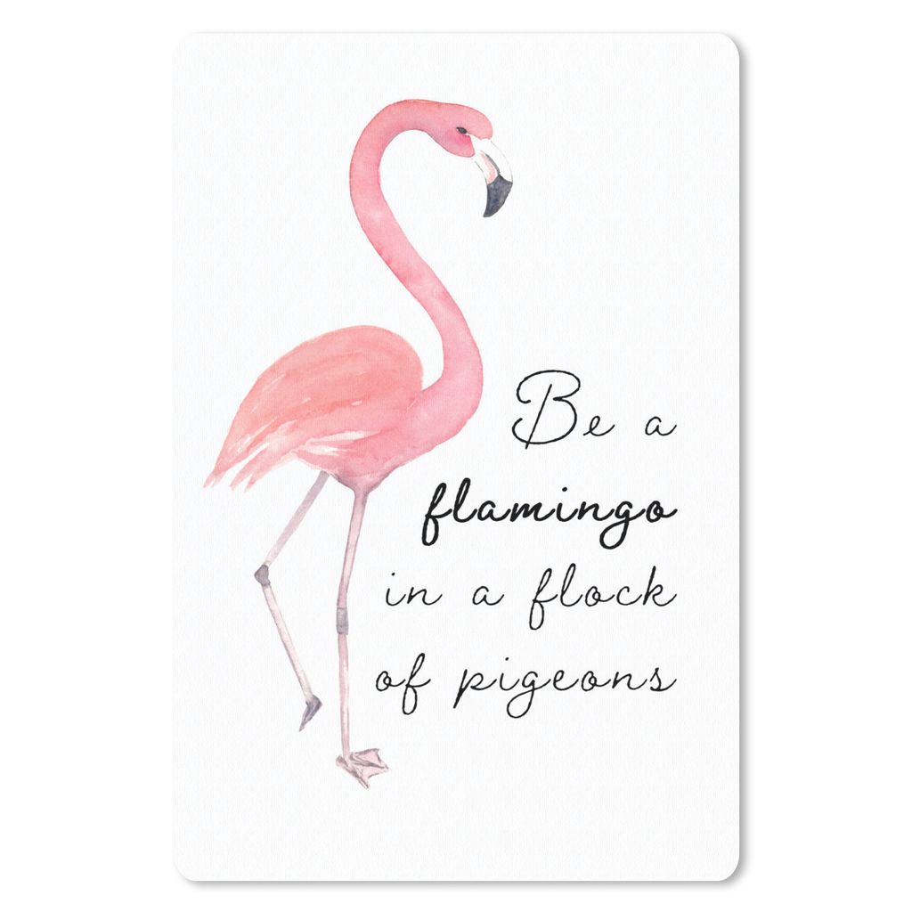 MuchoWow Mauspad Mousepad Rosa - Flamingo - Zeichnung 18x27 cm - Mousepads - Maus Mat - Pad - Mausunterlage