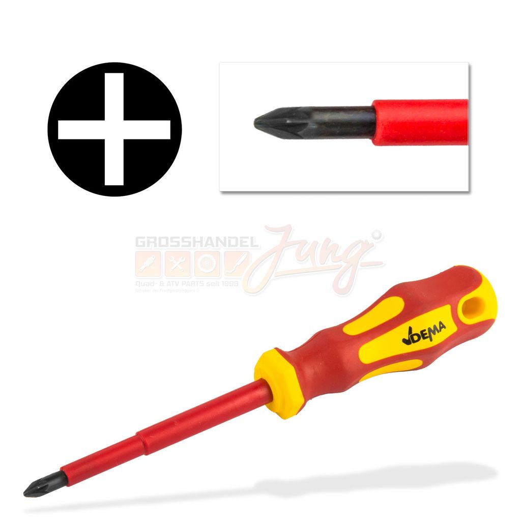 Elektriker Schraubendreher Schraubenzieher Kreuzschlitz Kreuz-Schlitz PZ2,0x100