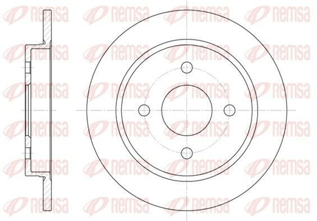 2x REMSA Bremsscheibe 6155.00 hinten für FORD Fiesta Mk6 Produktbild 
