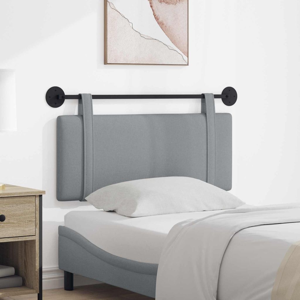 (Robust Möbel)Hängevorderseite Wandmontiert 1 PC eleganten Look - CLORIS - für Schlafzimmer - Hellgrau 110x55x5 cm Stoff - Kopfteile NeuMöb...