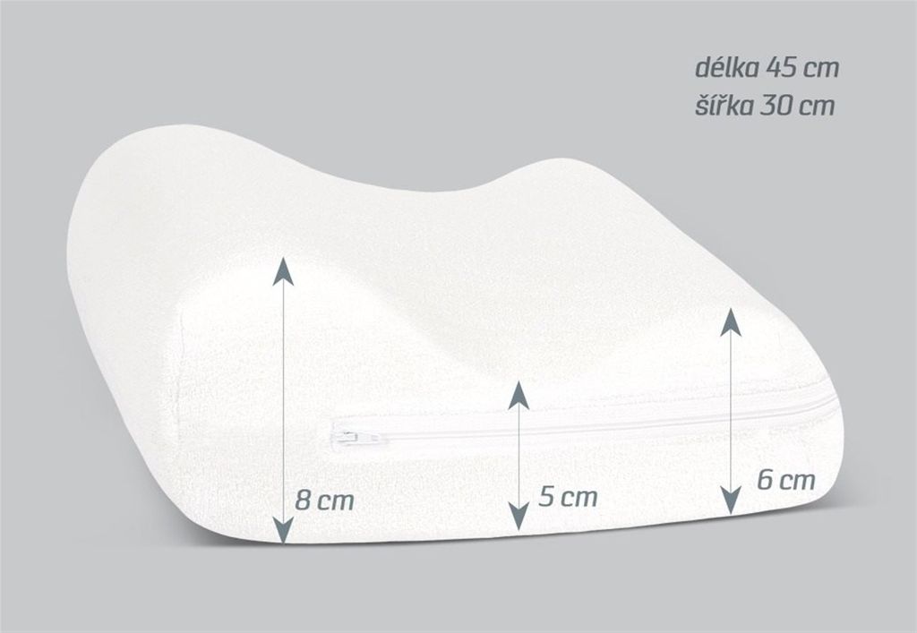 BELLATEX Anatomisches Frottee-Kissen, 45 × 30 cm, weiß