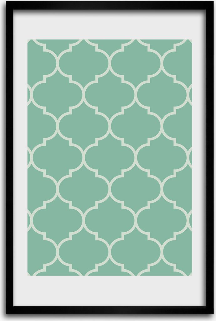 Bild - Bilderrahmen - 40 cm x 60 cm - MDF - Rahmen - Wandkunst - Marokkanischer Hintergrund