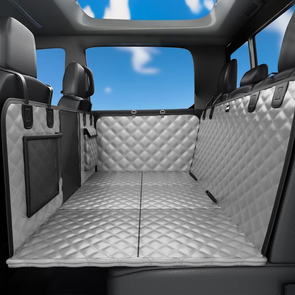Hundedecke Auto Rückbank 145 x 73 cm Grau Wasserdicht für Produktbild 