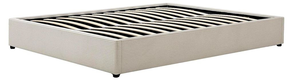 Lattenrost 140 x 190 cm aus Cordstoff – Beige