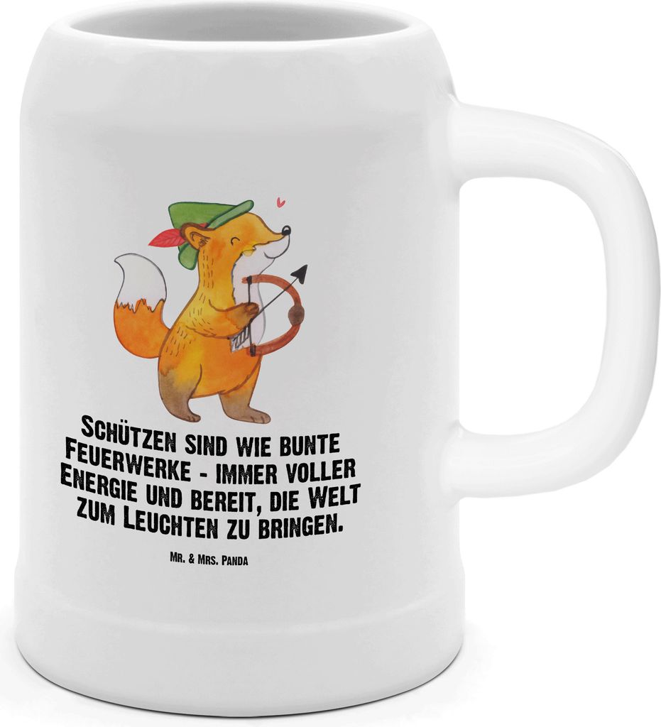Mr. & Mrs. Panda Krug Schütze Astrologie - Weiß - Geschenk, Produktbild 