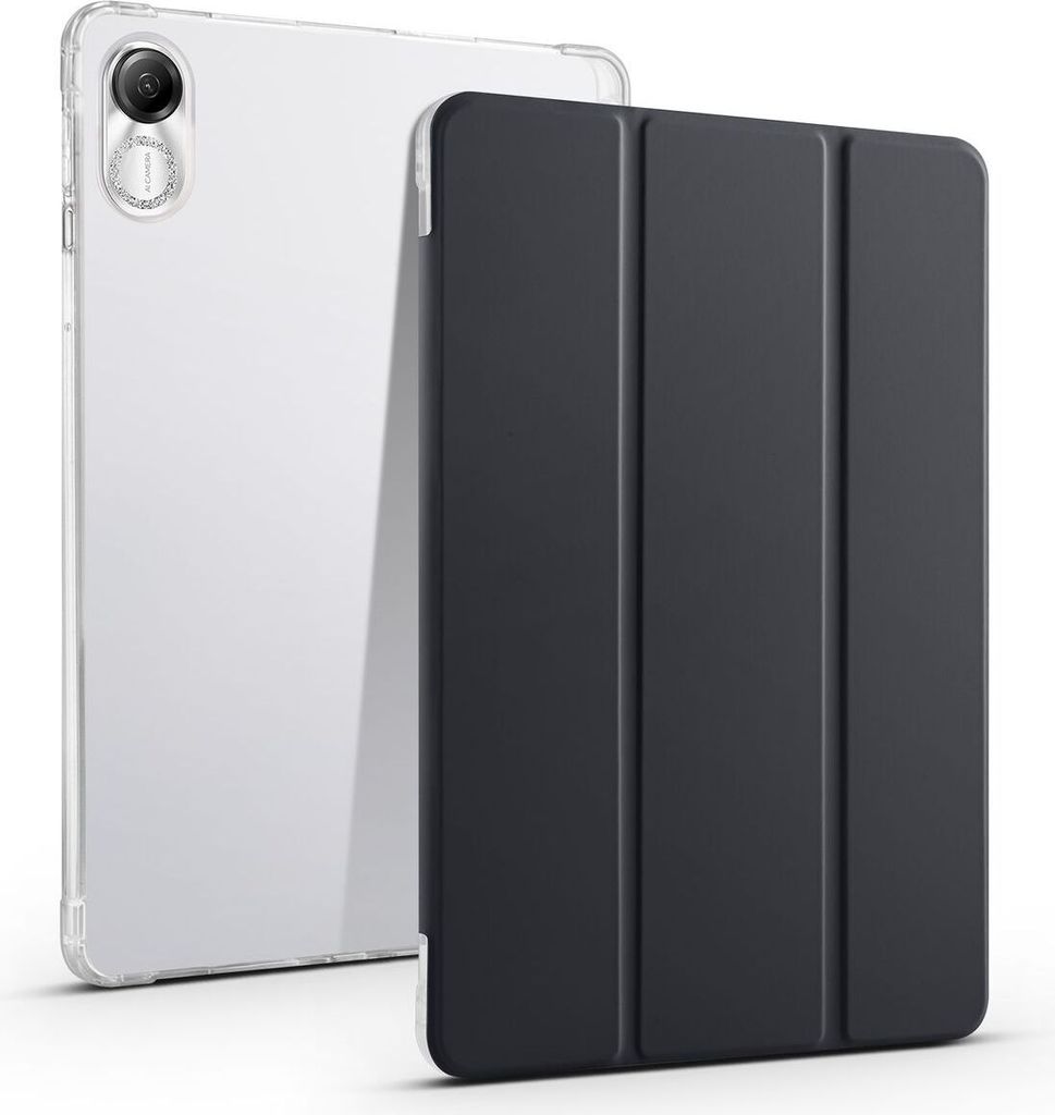 Schutz Tablet Hülle für Honor Pad X8 Pro / Pad X9 Case Klapp Tasche Cover 3-Fold, Farbe:Schwarz