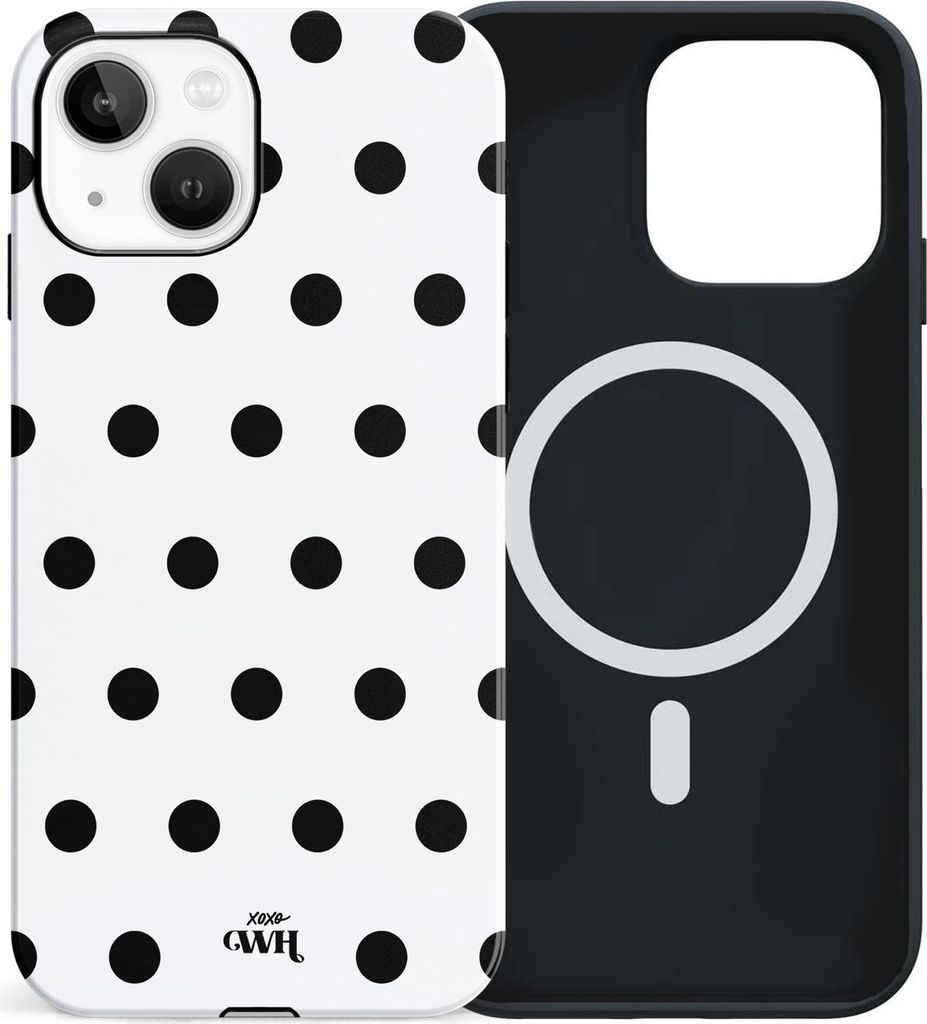Polka Dots (White) MagSafe - Double Layer - iPhone 14