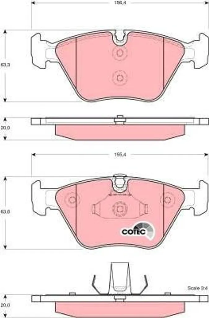 Plaquettes de frein à disque pour modèles BMW Z4 E86 et E46