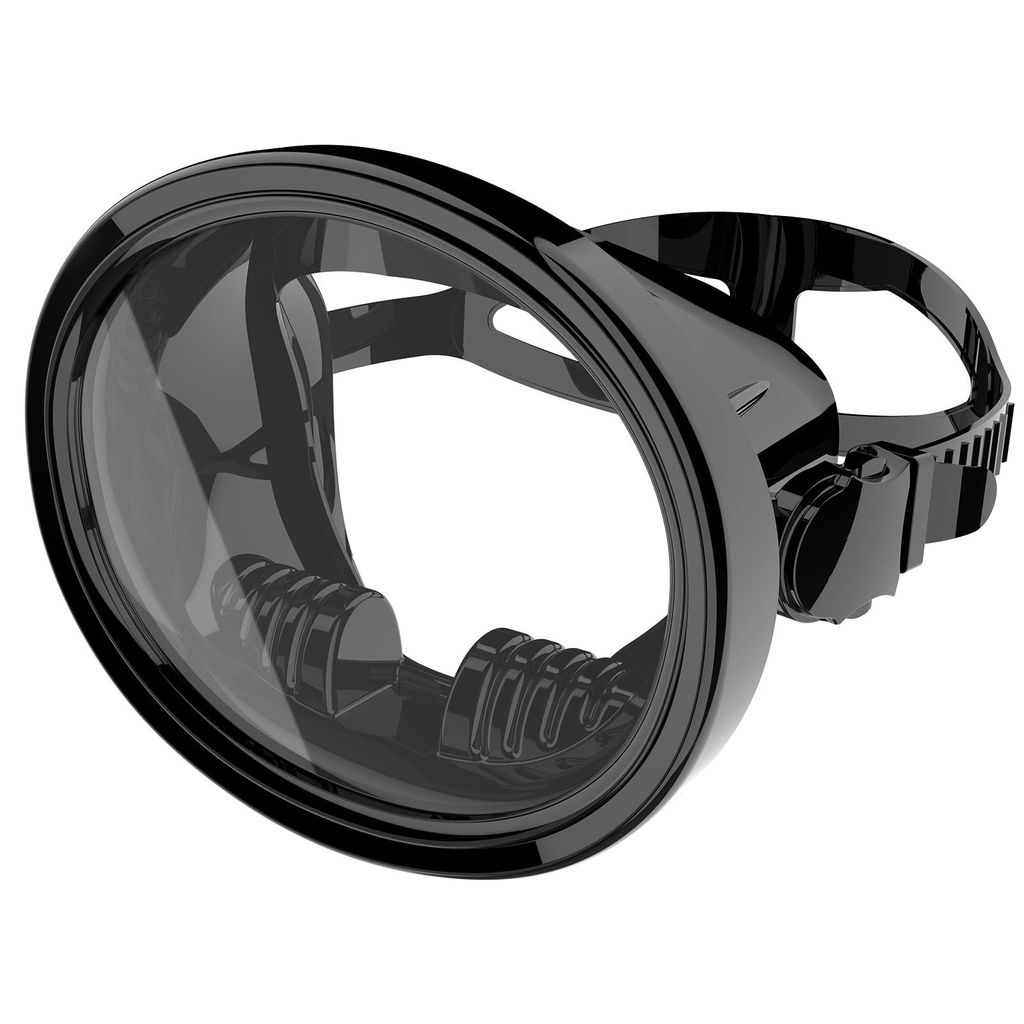 Tauchmaske, Scuba-Maske, Speerfischmaske, Freitauch-Wassermaske, gehärtetes Glas, oval, HD, Anti-Beschlag-Tauchbrille für Erwachsene