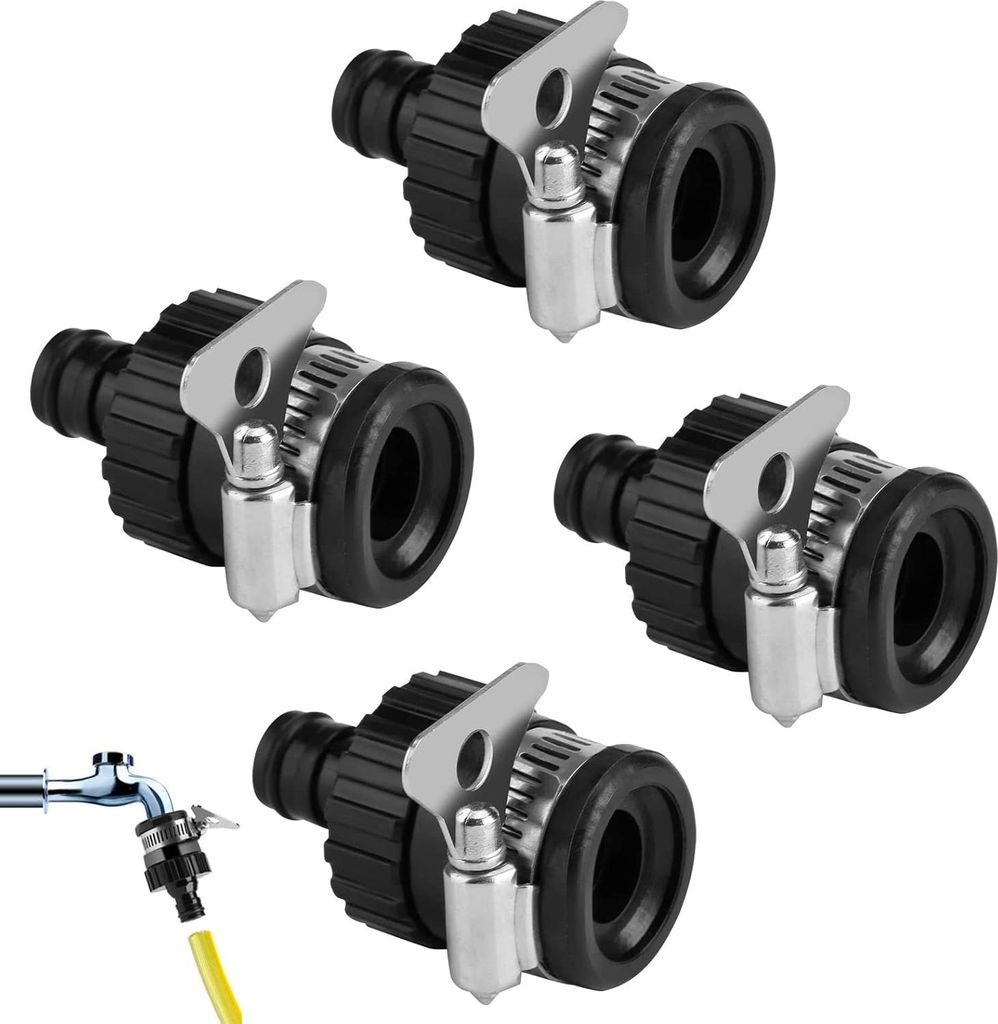 Waterdief Universelles Schlauchverbindungsstück Wasseradapter - Für Wasserhähne 14-24mm - Gartenschlauchanschluss Waterdief