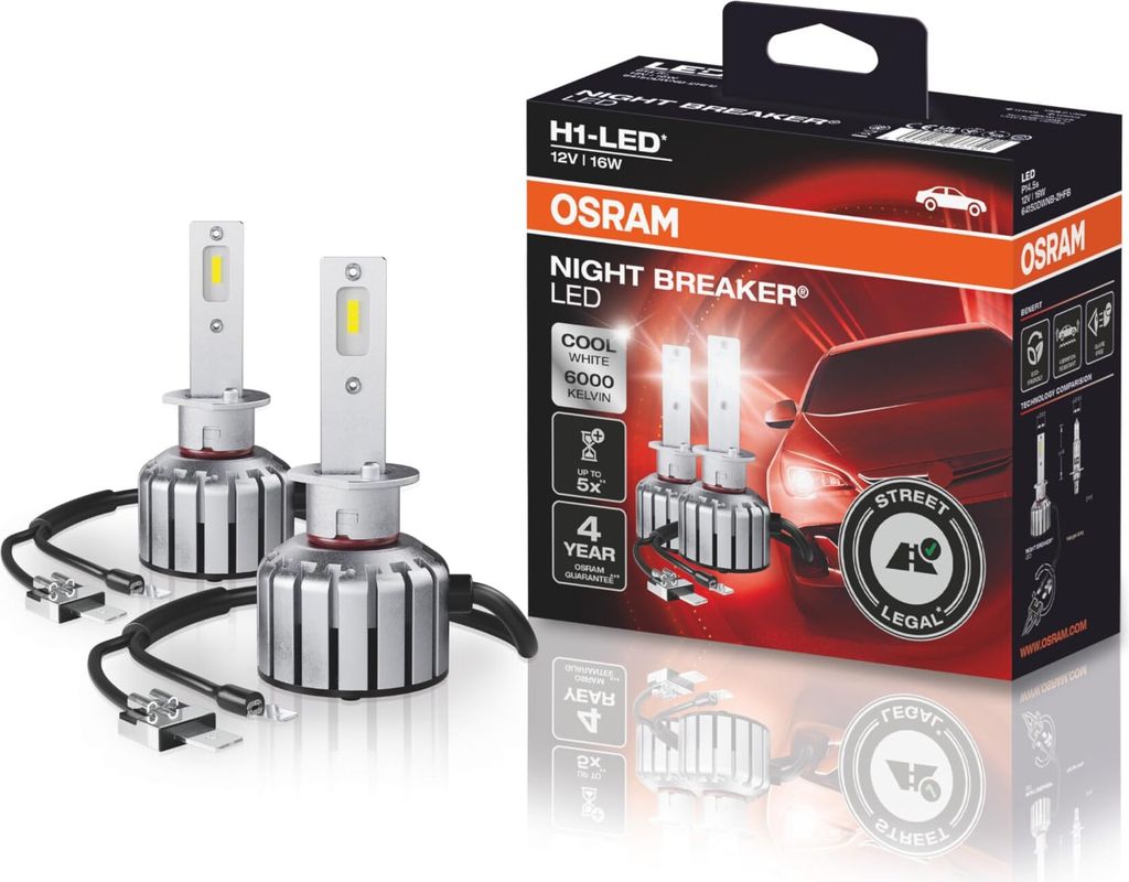 OSRAM NIGHT BREAKER H1 LED 64150DWNB-2HFB SET 2 Birnen Auto.