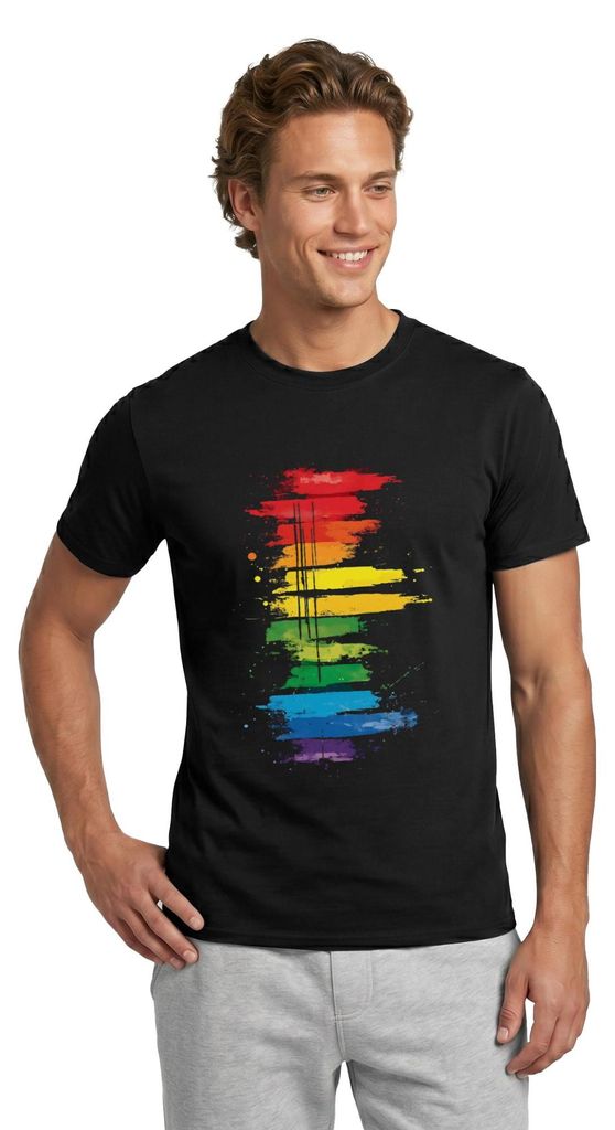Spreadshirt Pride Flagge Regenbogen Statement Männer Produktbild 