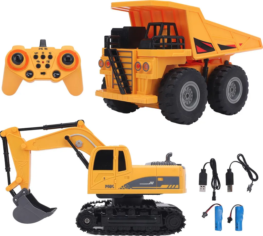 Pelleteuse RC Technique 2-en-1 avec Télécommande : Jeu de Chantier Mobile - 3
