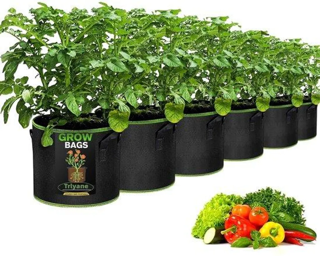 Pot de Jardin 30 cm en Tulle Non Tissé Recyclable de 20 Litres Gris