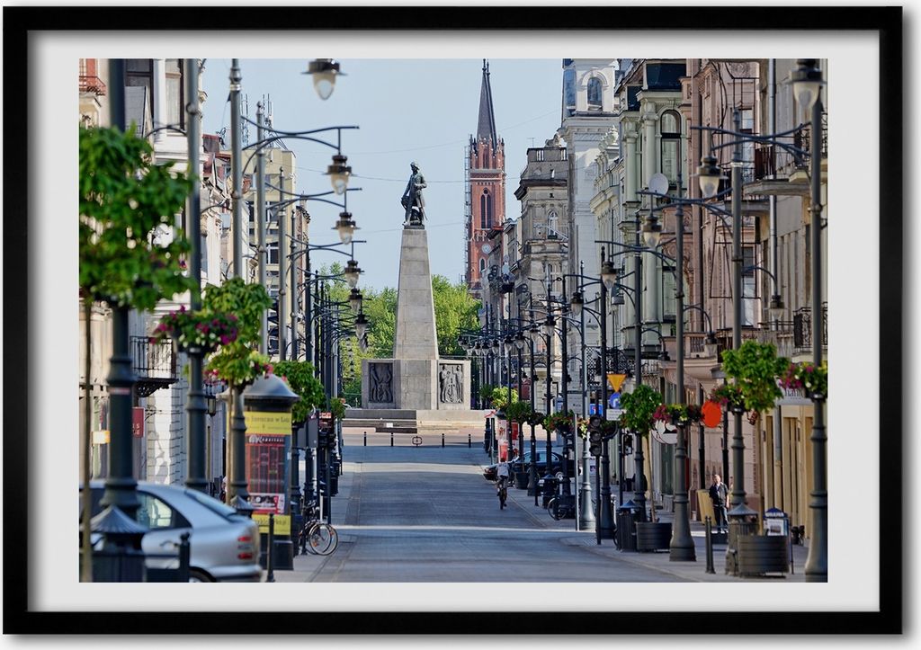 Bild - Bilder - Bilderrahmen - 70 cm x 50 cm - MDF-Rahmen, Wandkunst Lodz Polen