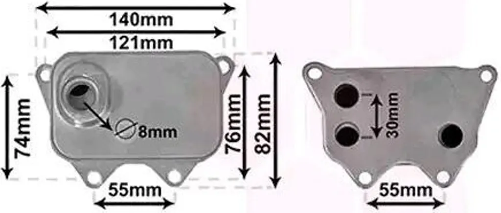 Radiateur d'huile moteur avec joint VAN WEZEL pour SKODA Superb et SEAT