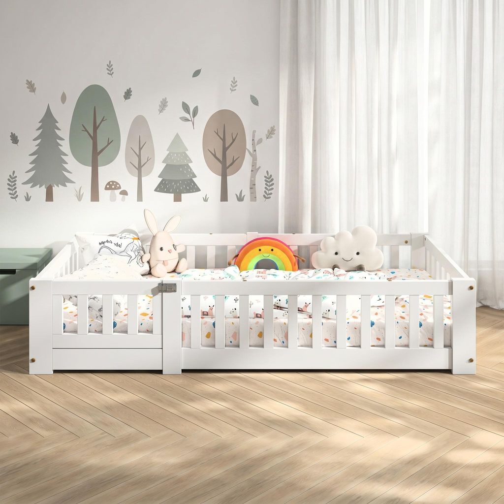 INONEFT Kinderbett Bodenbett 120 x 200 mit Lattenrost, Produktbild 
