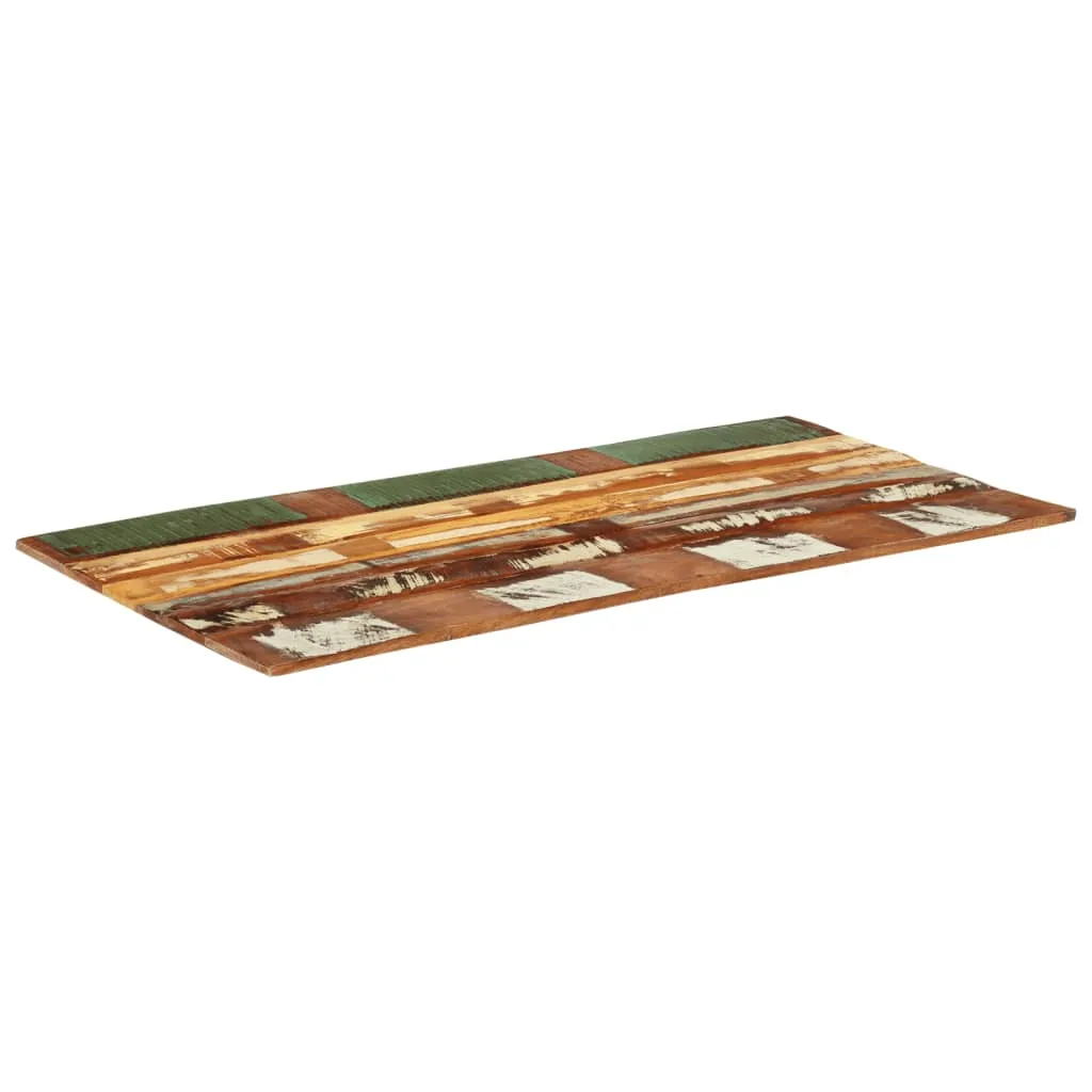 Plateau de table en bois de récupération 120 cm pour bureau ou dîner - 10
