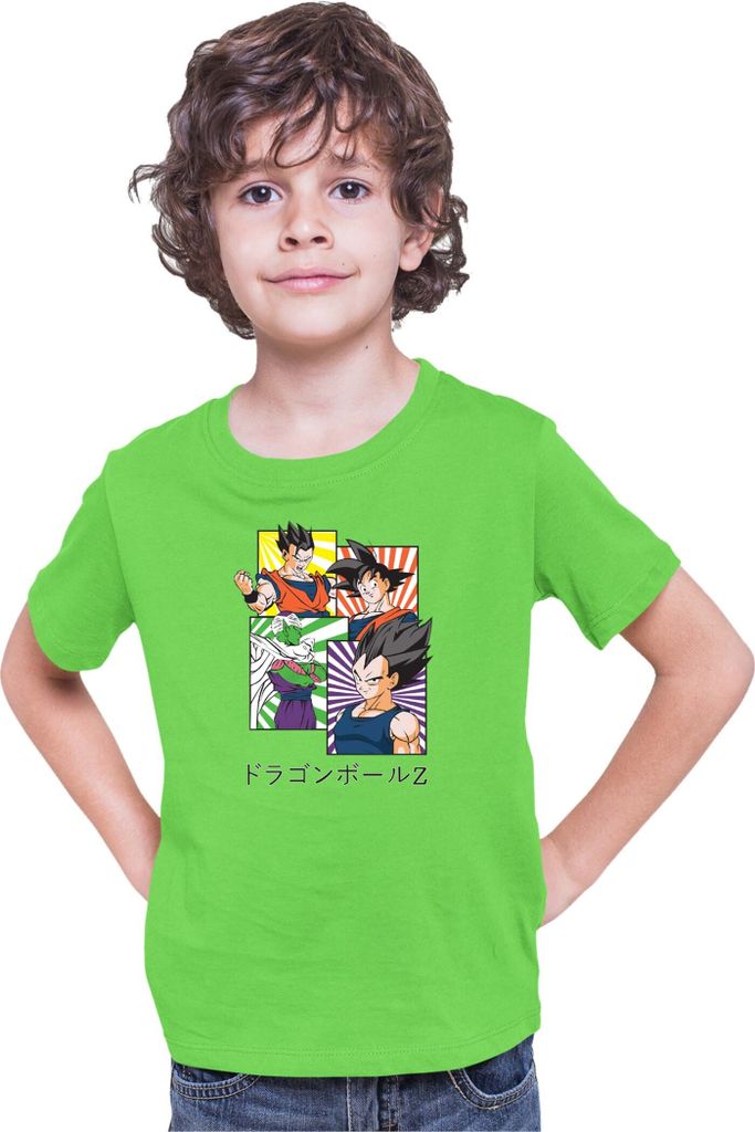 Kinder T-Shirt Dragon Anime Manga Ball Z Goku 41, 12-13 Jahr - 152 / Lime