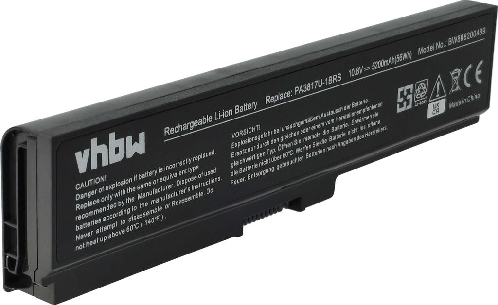 vhbw Akku Ersatz für Toshiba PA3817U-1BRS, PA3817U-1BAS für Produktbild 