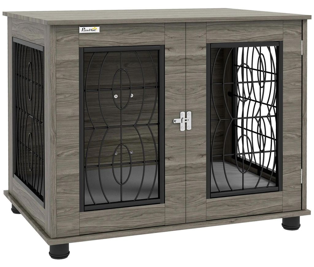 Möbel-Hundebox - Indoor-Hundekäfig - Abschließbare Tür - Mit Kissen - Metallrahmen - Für Zuhause