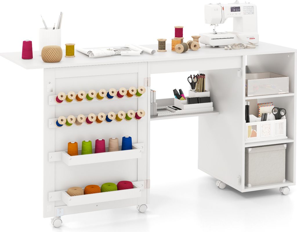 COSTWAY Klappbarer Nähtisch, multifunktionale Produktbild 1