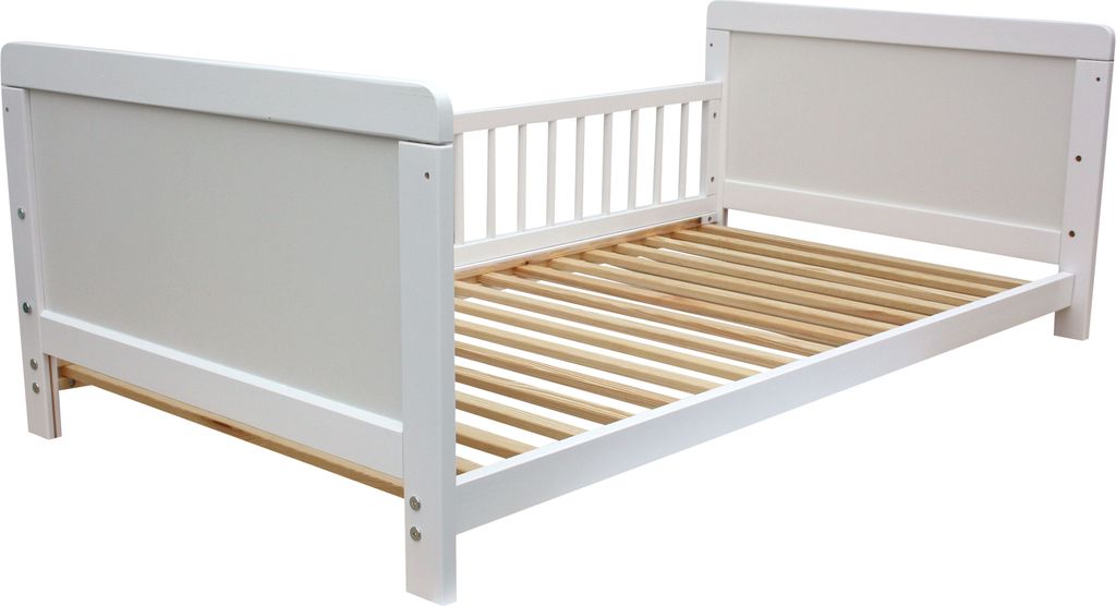Kinderbett Juniorbett Beistellbett Wiege 140x70cm 4in1 weiß Produktbild 7