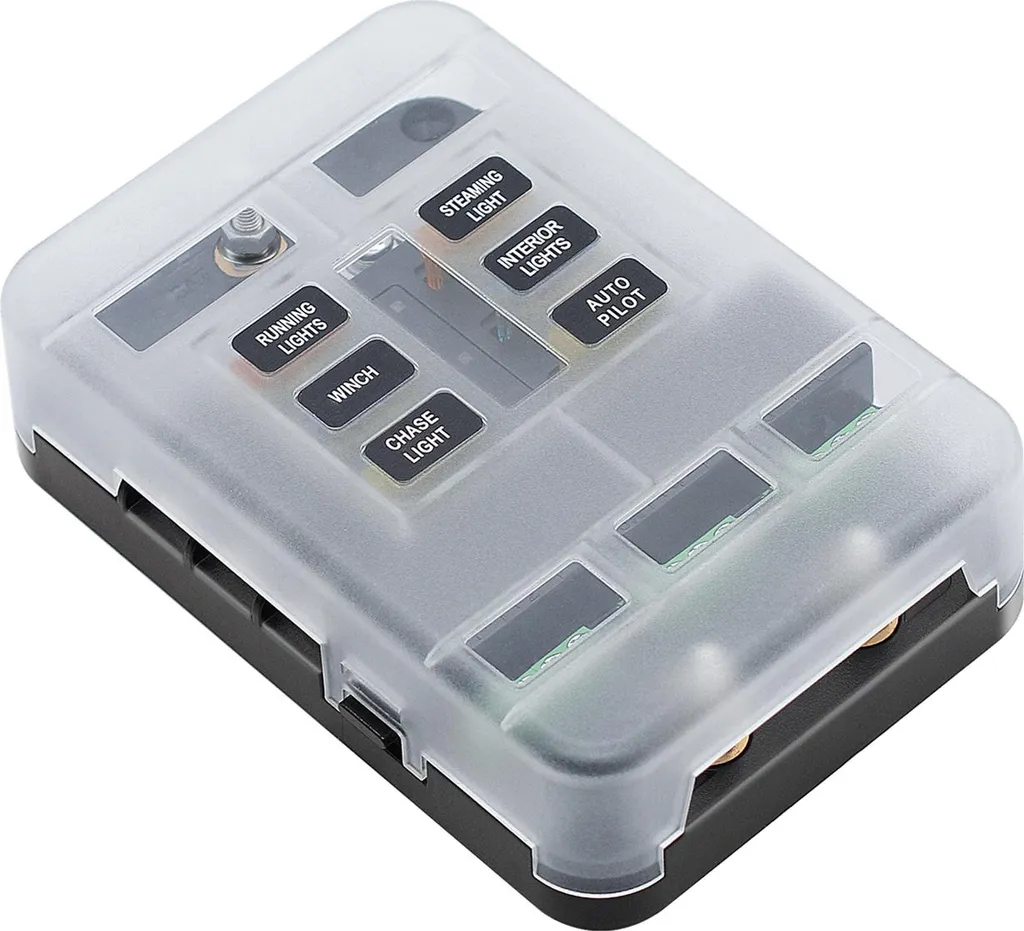 Bloc de Fusibles 6 Circuits Étanche pour Camion, Camping-car et Marine