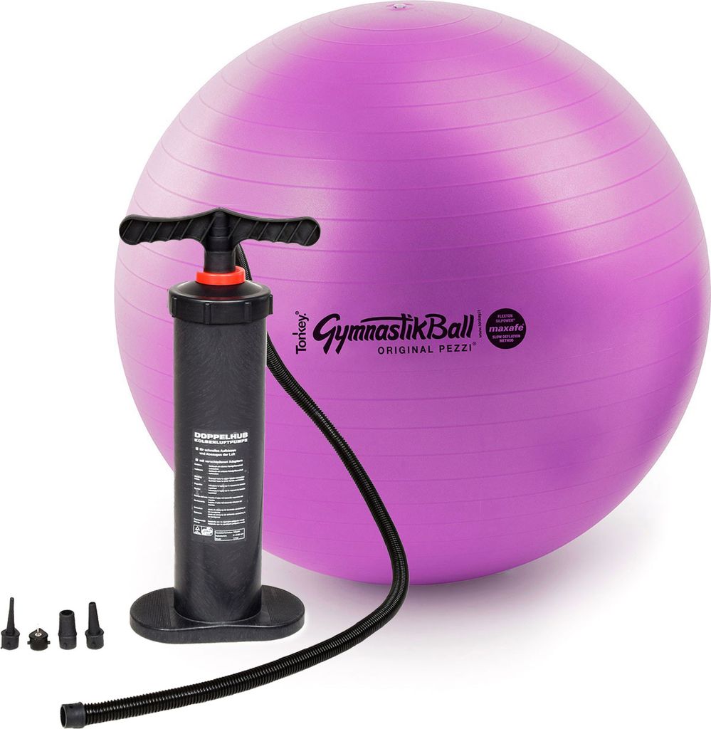 Original Pezzi Gymnastikball MAXAFE m. Standpumpe - violett