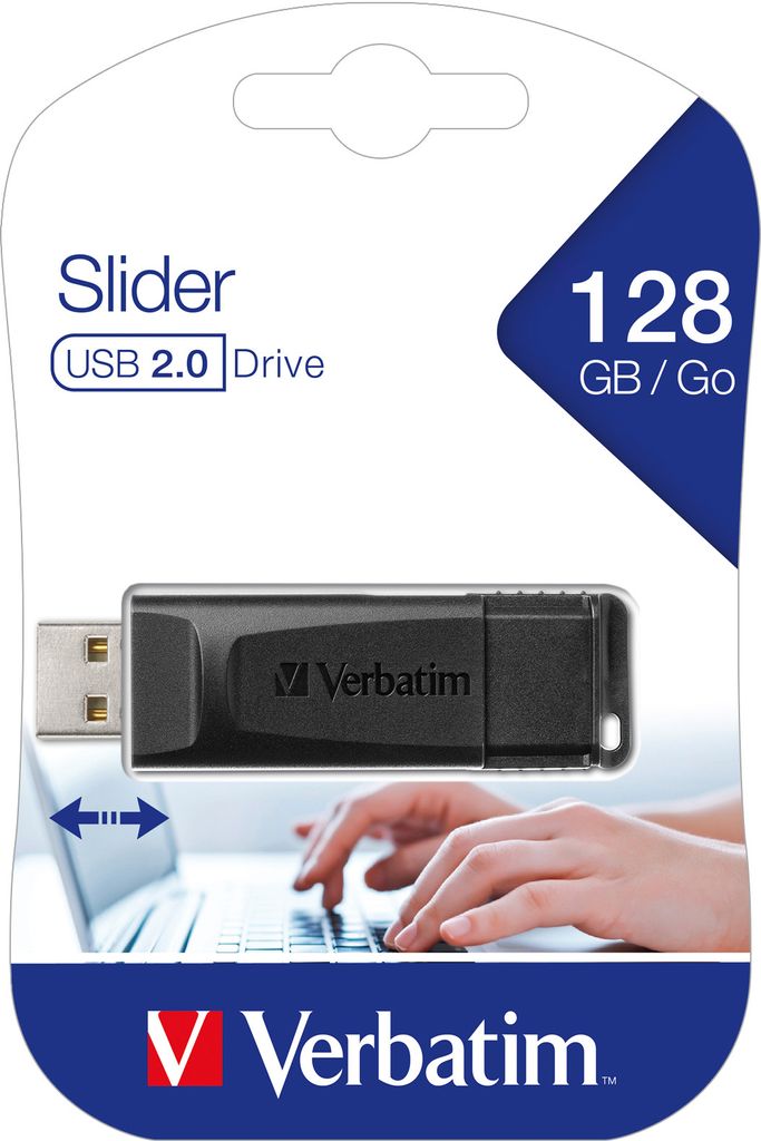 Verbatim 49328, 128 GB, 2.0, Klzné, 8 g, Čierna Obrázok produktu 
