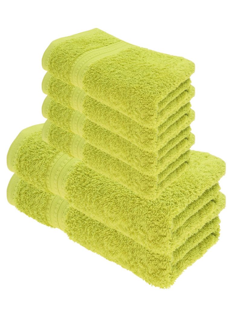 Julie Julsen BIO Duschtuch-Set 6 tlg. 2 Dusch- 4 Handtücher Limette