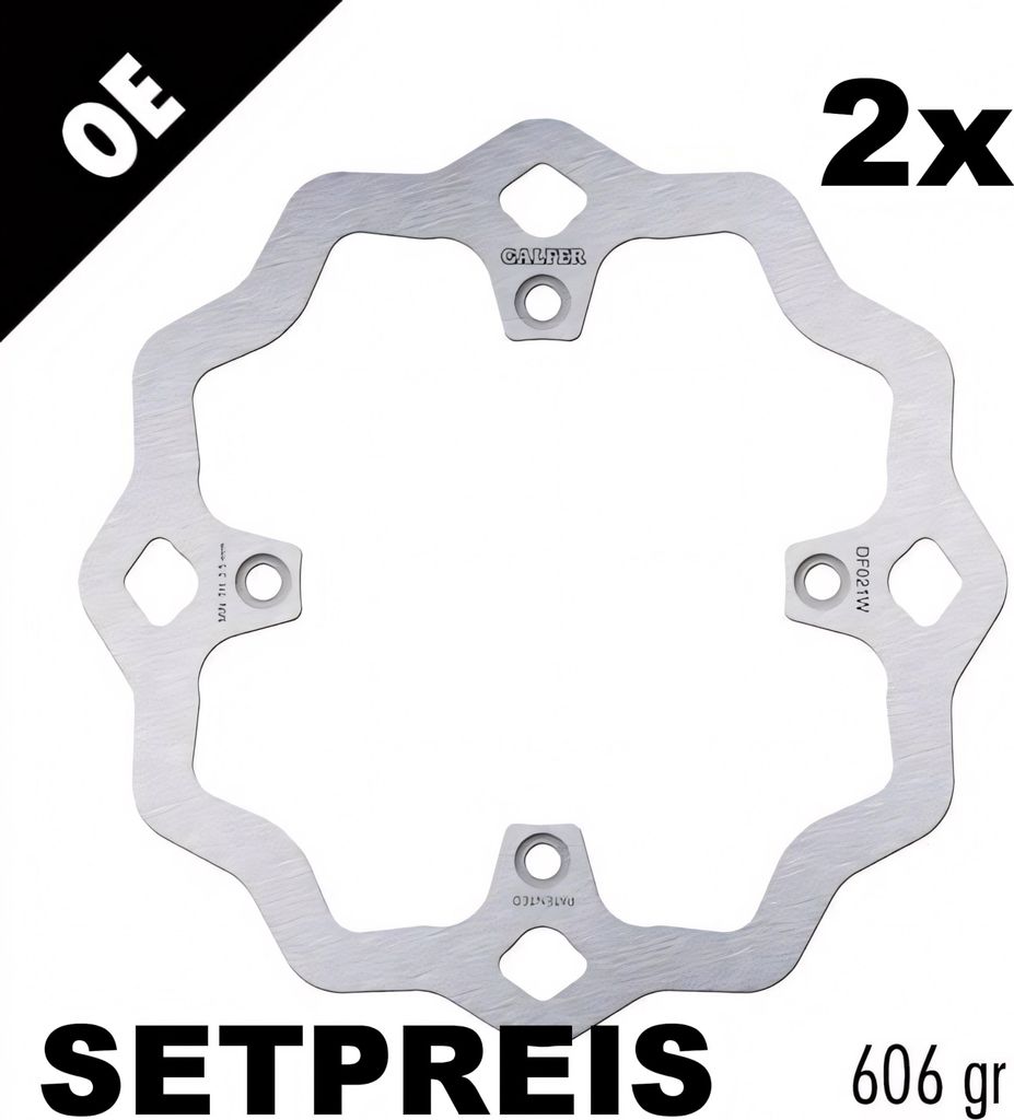 Bremsscheibe Set Galfer 2x DF021W WAVE starr vorne 276x4mm für Honda XRV Africa Twin 750 ccm Bj. 1990 - 2003