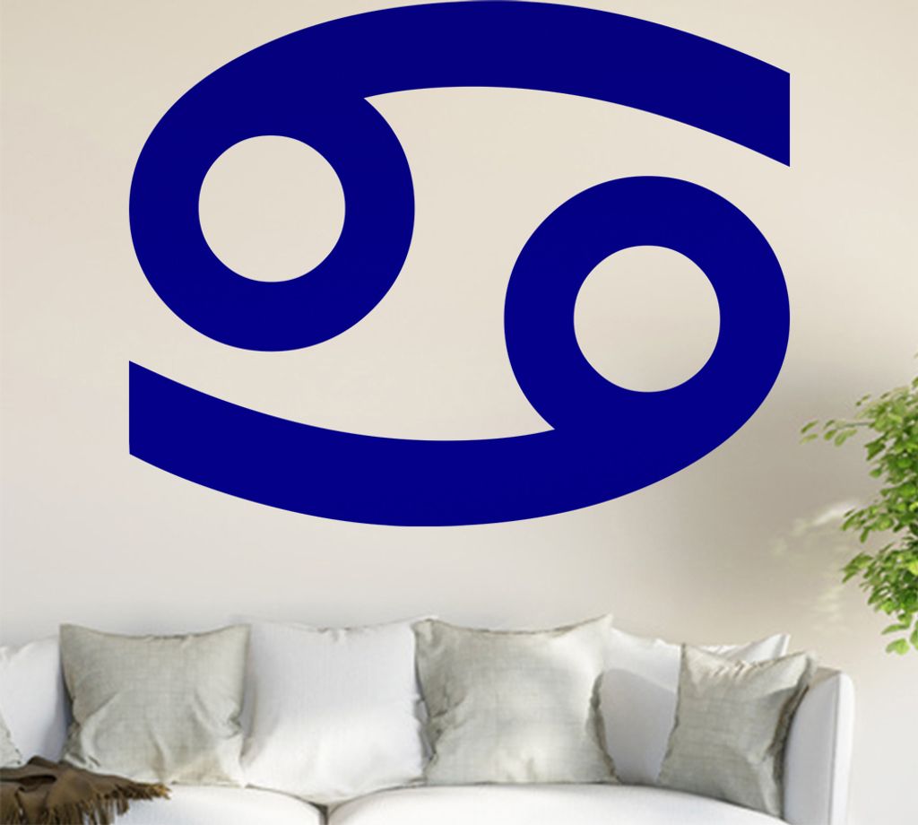 Sternzeichen: Krebs Wandtattoo in 6 Größen - Wandaufkleber Wall Sticker - Dekoration, Küche, Wohnzimmer, Schlafzimmer, Badezimmer