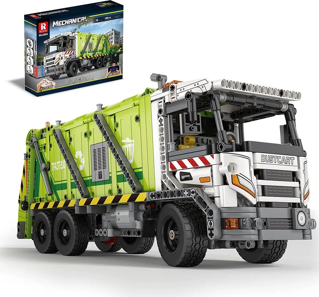 Maquette de camion poubelle Reobrix pour exposition de MOC