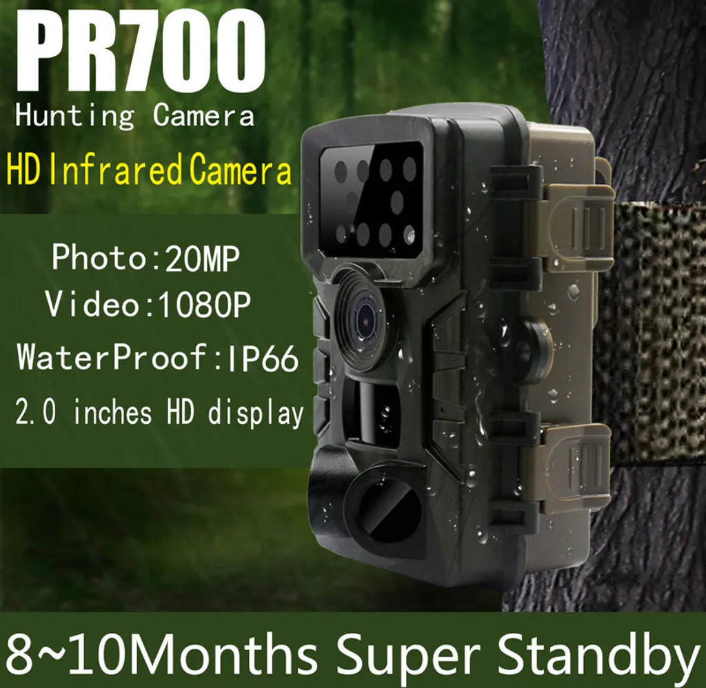 Caméra de Surveillance pour Faune et Sécurité Extérieure PR700 1080P
