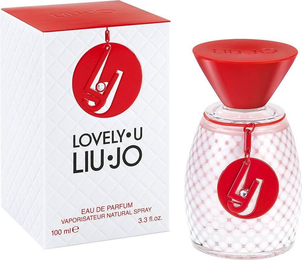 A perfume bottle and its packaging are displayed side-by-side against a white background.