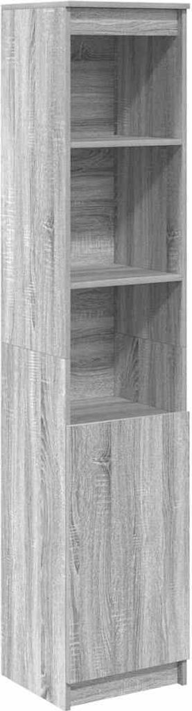 Highboard Grau Sonoma 37,5x35x180 cm Holzwerkstoff