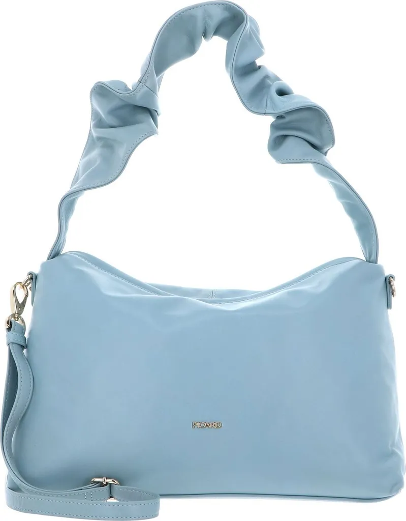 PICARD Sac à Épaule Night Out Pool Turquoise en Cuir de Vachette Chic