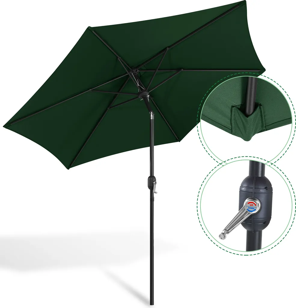 Ombrellone da Giardino Clanmacy 2.7m Verde: Eleganza e Protezione UV
