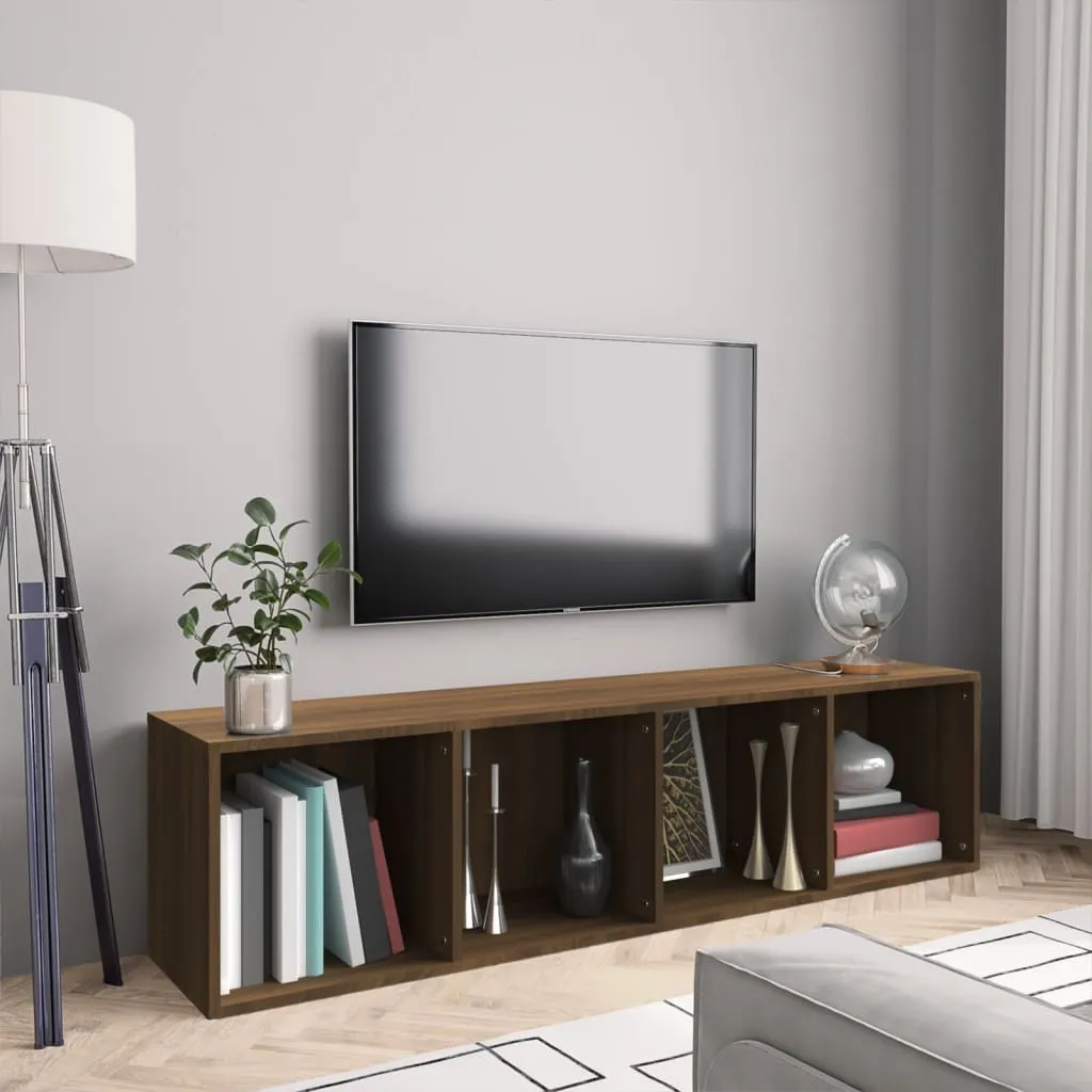 Libreria Mobile TV Rovere Marrone 143x30x36 cm - Offerta Legno