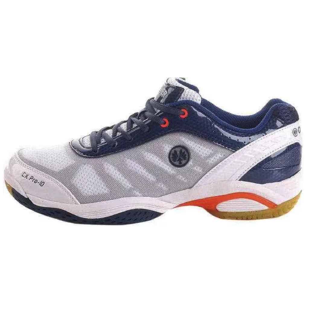 Oliver CX Pro-10 Indoor Hallenschuhe Badminton Squash Handball weiß/blau/orange, Schuhgröße:40 EU