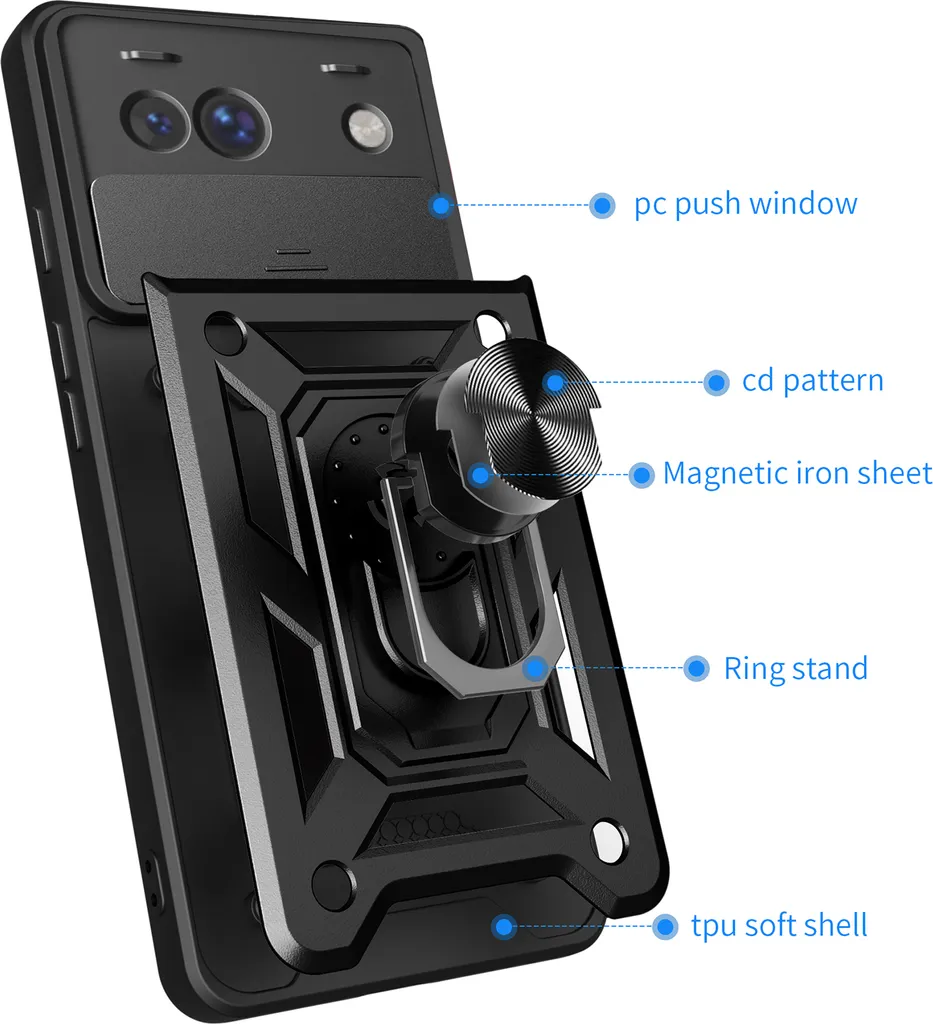 Custodia Slim Google Pixel 10 Pro Verde TPU Soft-Touch Ring Holder - 3